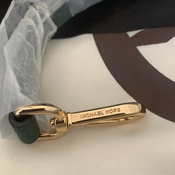 NWT Michael Kors Malachite Green Selma Gold Stud Satchel. - Picture 7 of 14